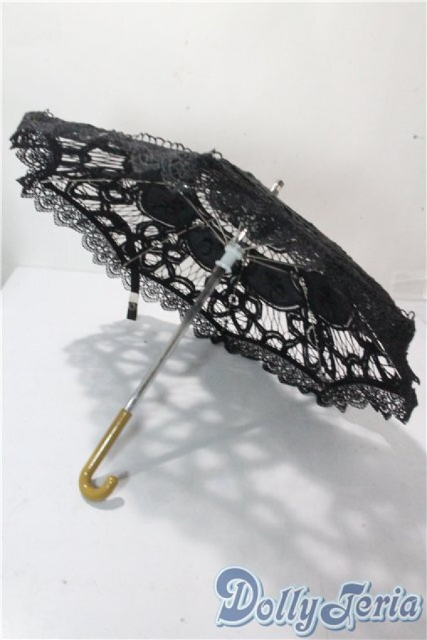 画像1: SD/ドルフィー用エレガントノワールレース日傘 U-25-08-26-098-GN-ZU (1)