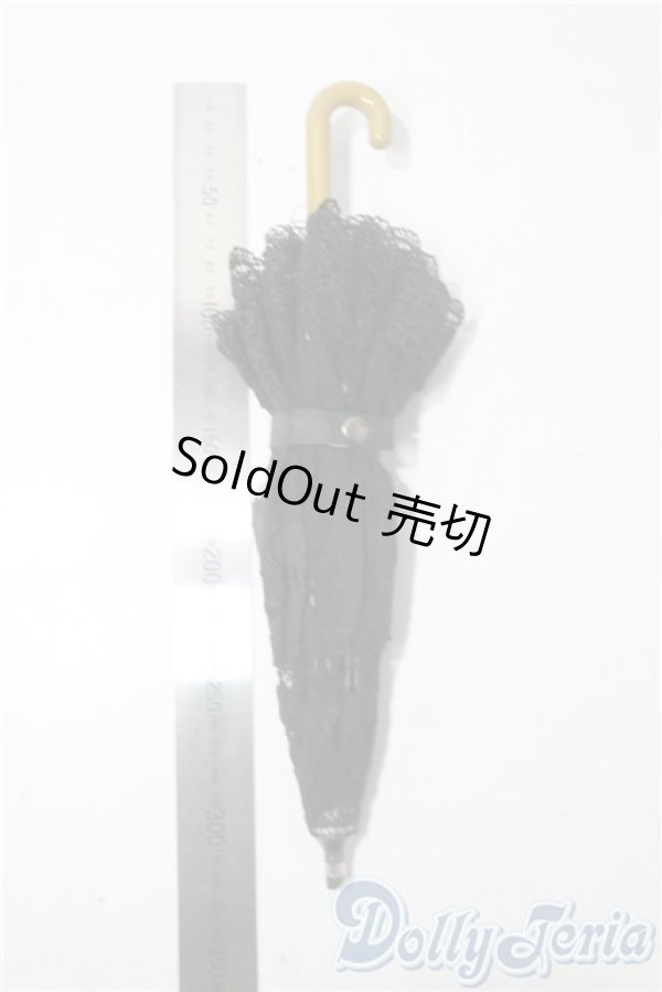 画像2: SD/ドルフィー用エレガントノワールレース日傘 U-25-08-26-098-GN-ZU (2)