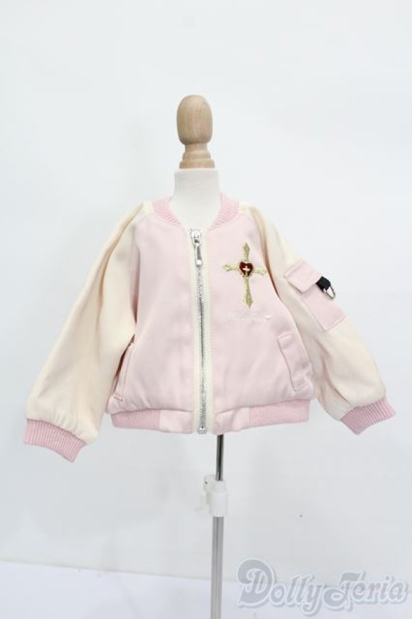 画像1: MSD＆SDM/OF:チャーム付き刺繍スカジャン Melody.C様製 S-25-05-04-038-GN-ZS (1)