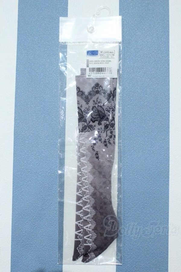 画像1: 【新宿マルイアネックス店 店頭販売商品】MSD/OF:レースアップ柄ソックス(灰)・ミニ 2100150000013833-ZM (1)