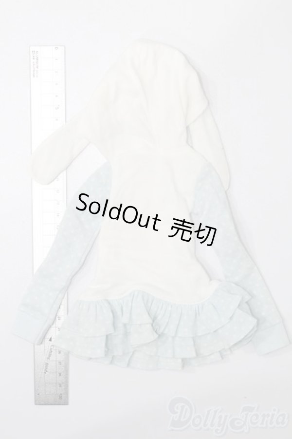 画像2: azone/OF:AZO2バニーパーカーワンピースII ホワイト x ライトブルー S-25-08-24-192-GN-ZS (2)