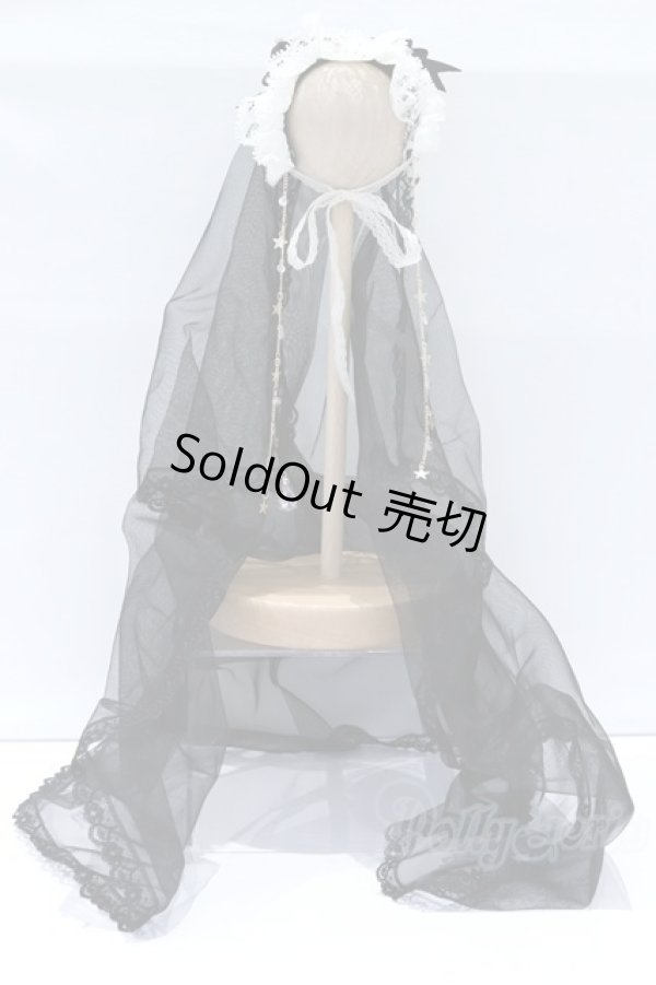 画像1: 40cmサイズドール/OF:MELODY.C様製 ウエディングヘッドドレス(黒) S-26-01-11-074-GN-ZS (1)