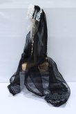画像2: 40cmサイズドール/OF:MELODY.C様製 ウエディングヘッドドレス(黒) S-26-01-11-074-GN-ZS (2)