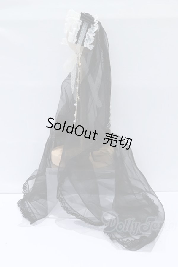 画像2: 40cmサイズドール/OF:MELODY.C様製 ウエディングヘッドドレス(黒) S-26-01-11-074-GN-ZS (2)