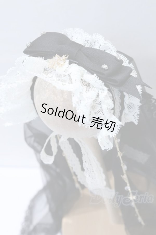 画像3: 40cmサイズドール/OF:MELODY.C様製 ウエディングヘッドドレス(黒) S-26-01-11-074-GN-ZS (3)