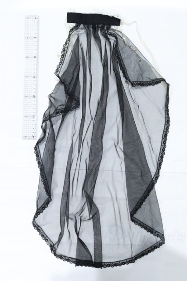 画像5: 40cmサイズドール/OF:MELODY.C様製 ウエディングヘッドドレス(黒) S-26-01-11-074-GN-ZS (5)