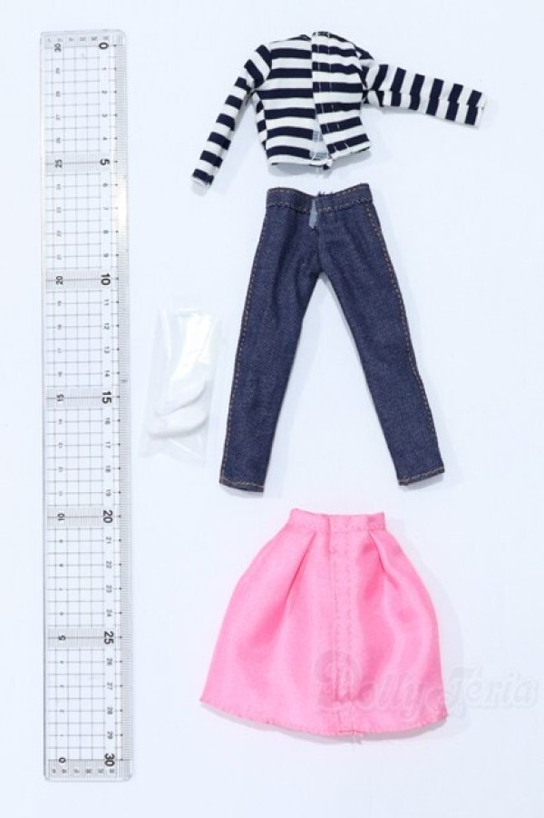 画像2: リカちゃん/OF:VERYコラボ コーディネートリカちゃん ボーダーニットセット S-26-01-11-075-SK-ZS (2)