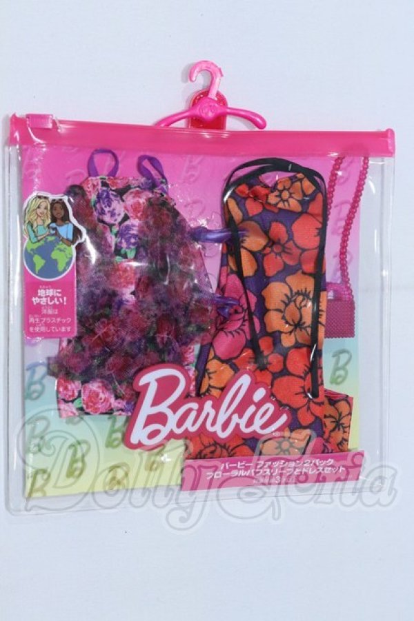 画像1: Barbie/OF:バービーファッション2パック フローラルパフスリーブとドレスセット S-26-06-21-024-SK-ZS (1)