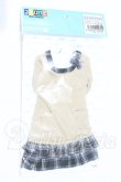 画像1: azone/OF:50cmサイズドール 50ふんわりチェックフリルワンピ(ベージュ×ブラックチェック) S-26-05-24-086-SK-ZS (1)