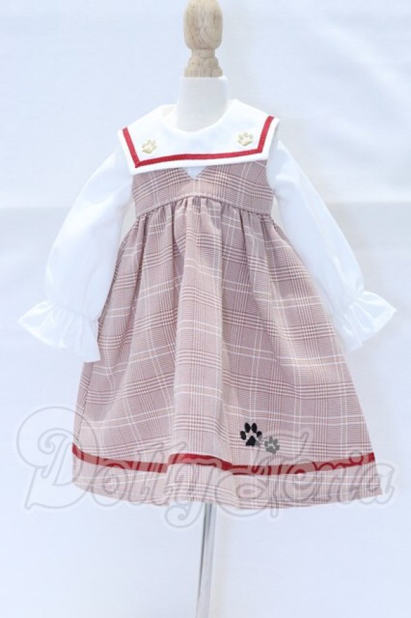 画像1: MDD/OF:おでかけチェックドレス(レッド)・ミニ S-26-02-22-024-SK-ZS (1)