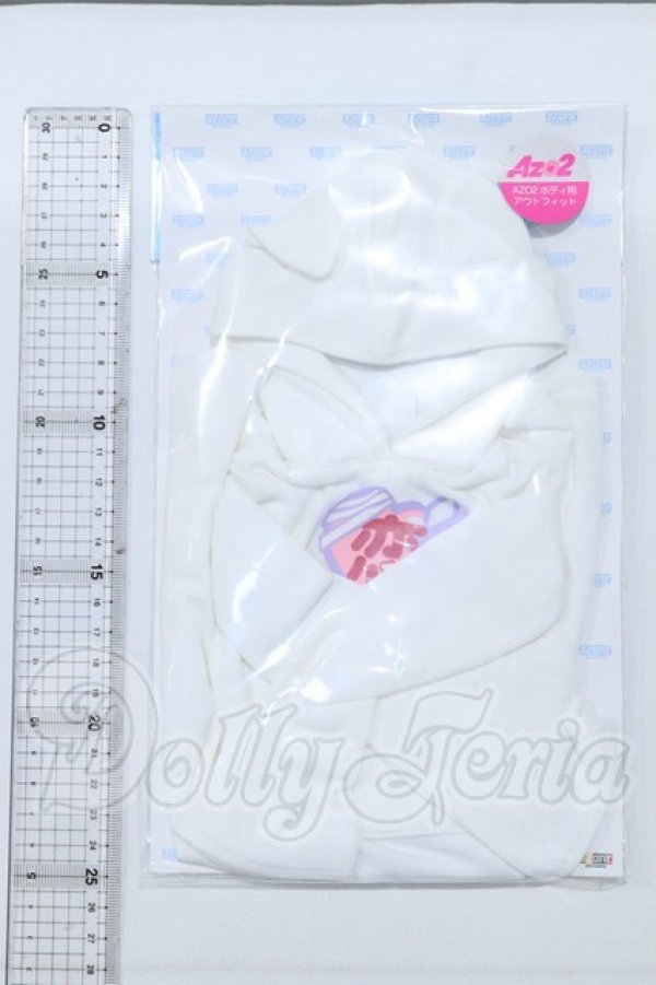 画像2: azone/OF:AZO2 病みかわ*ねこみみフードワンピース (ホワイト) S-26-06-14-077-SK-ZS (2)